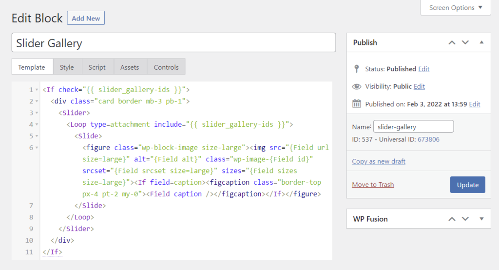 A view of the Tangible BLocks Editor interface